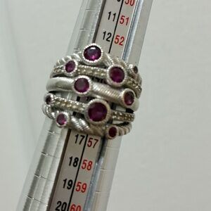 Judith Ripka Rhodolite Garnet Sterling Ring